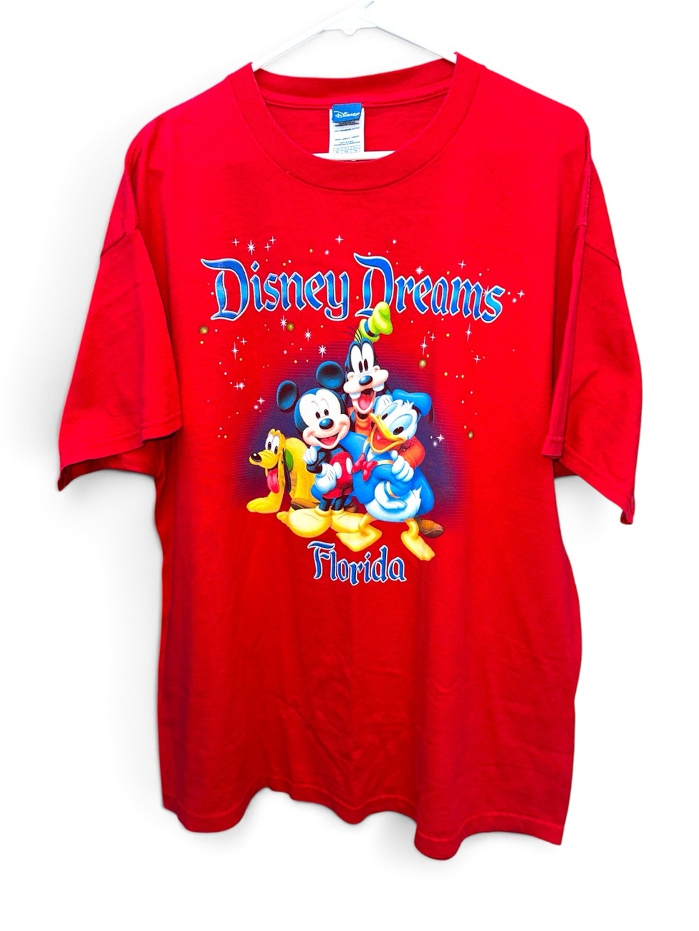 Disney Red Graphic Tee with Mickey & Friends